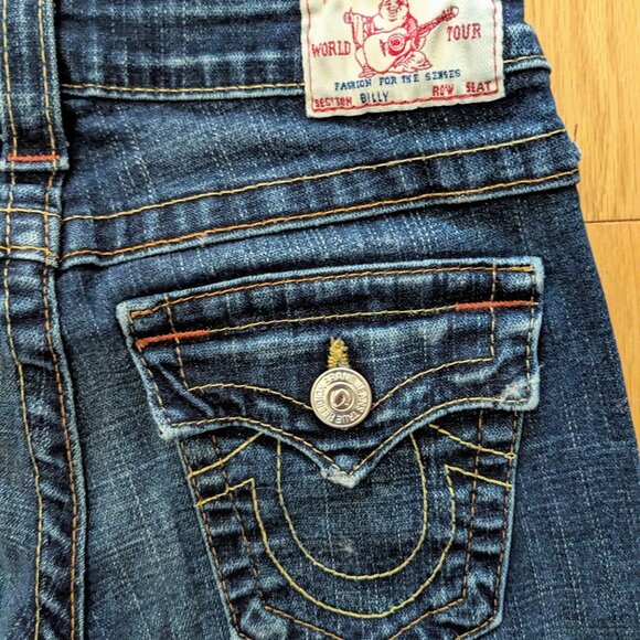 True Religion Jeans - Billy Low-Rise Flap Pocket Straight Leg - Size 25 - Petite - Picture 5 of 9